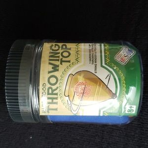 🥳3/20🥳 Hardwood Throwing Top - MADE IN USA  - Blue Pouch